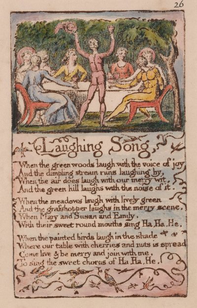 Songs of Innocence and of Experience, Plate 26, Laughing Song (Bentley 15) by William Blake